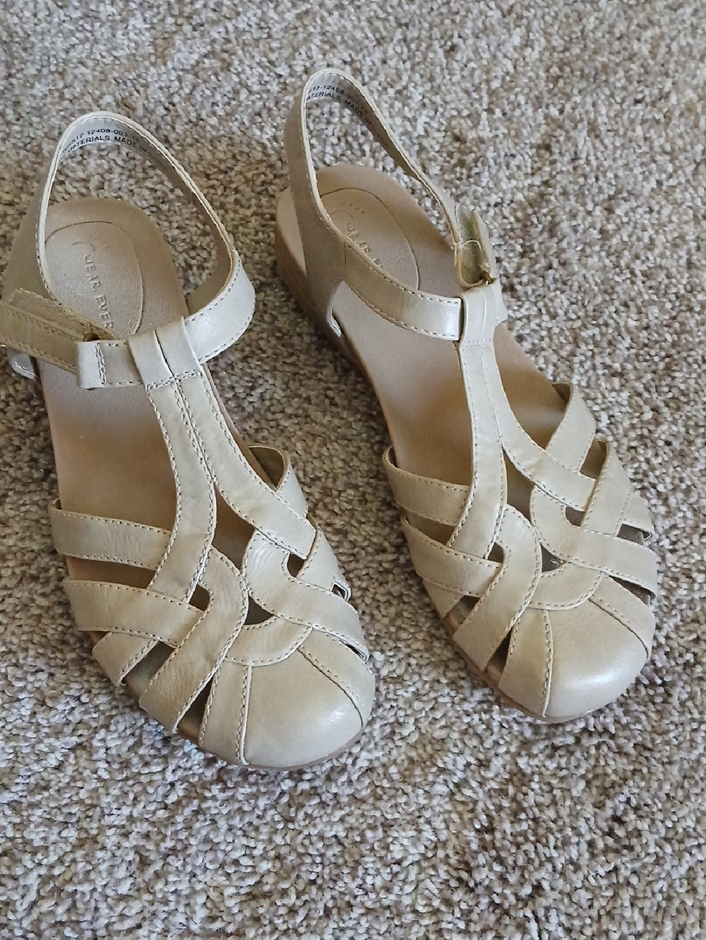 Comfortable Women's Beige Woven Slingback Sandals